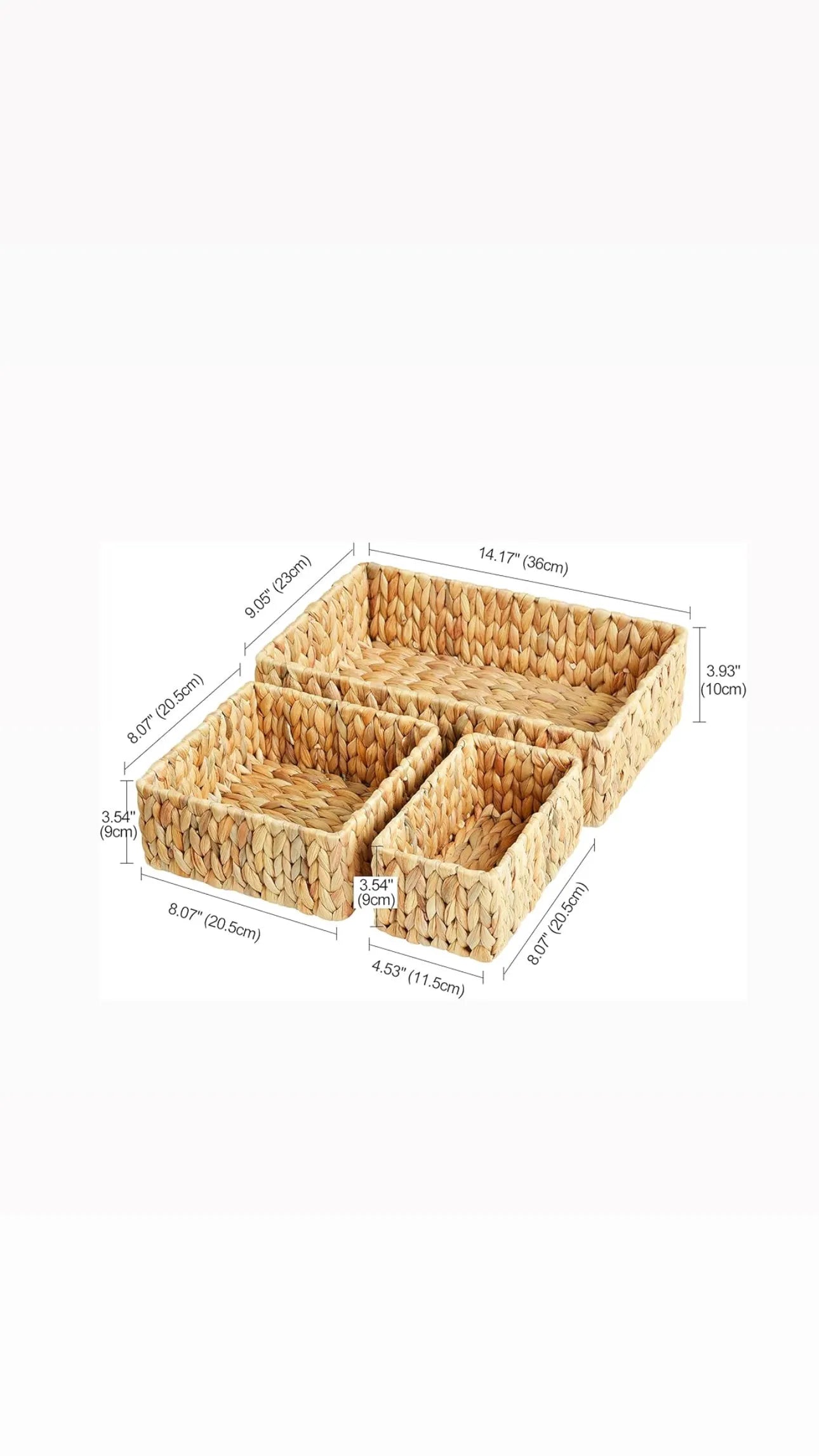 Lot de 3 paniers de rangement