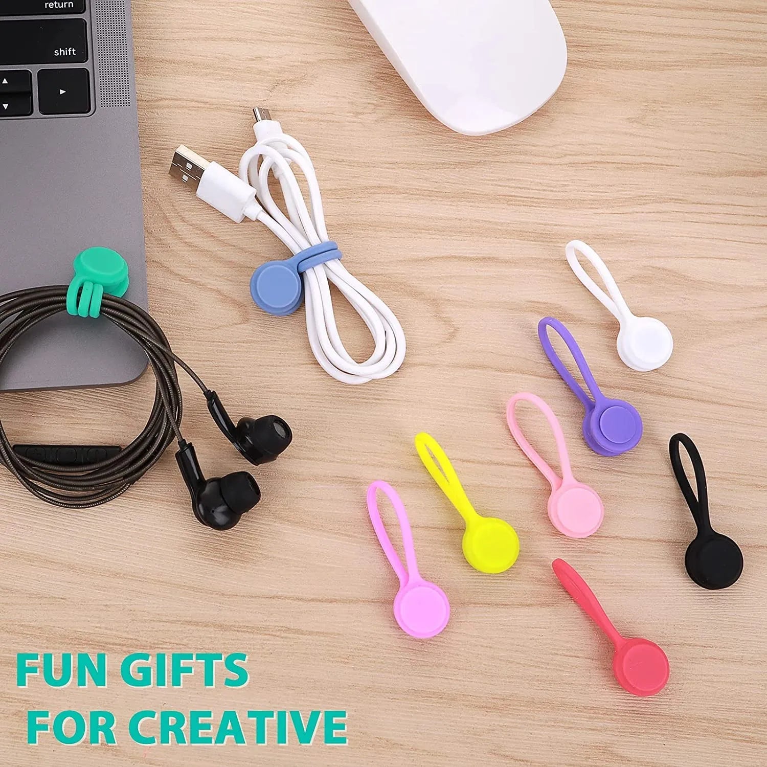 Lot de 2 attaches câbles magnétiques