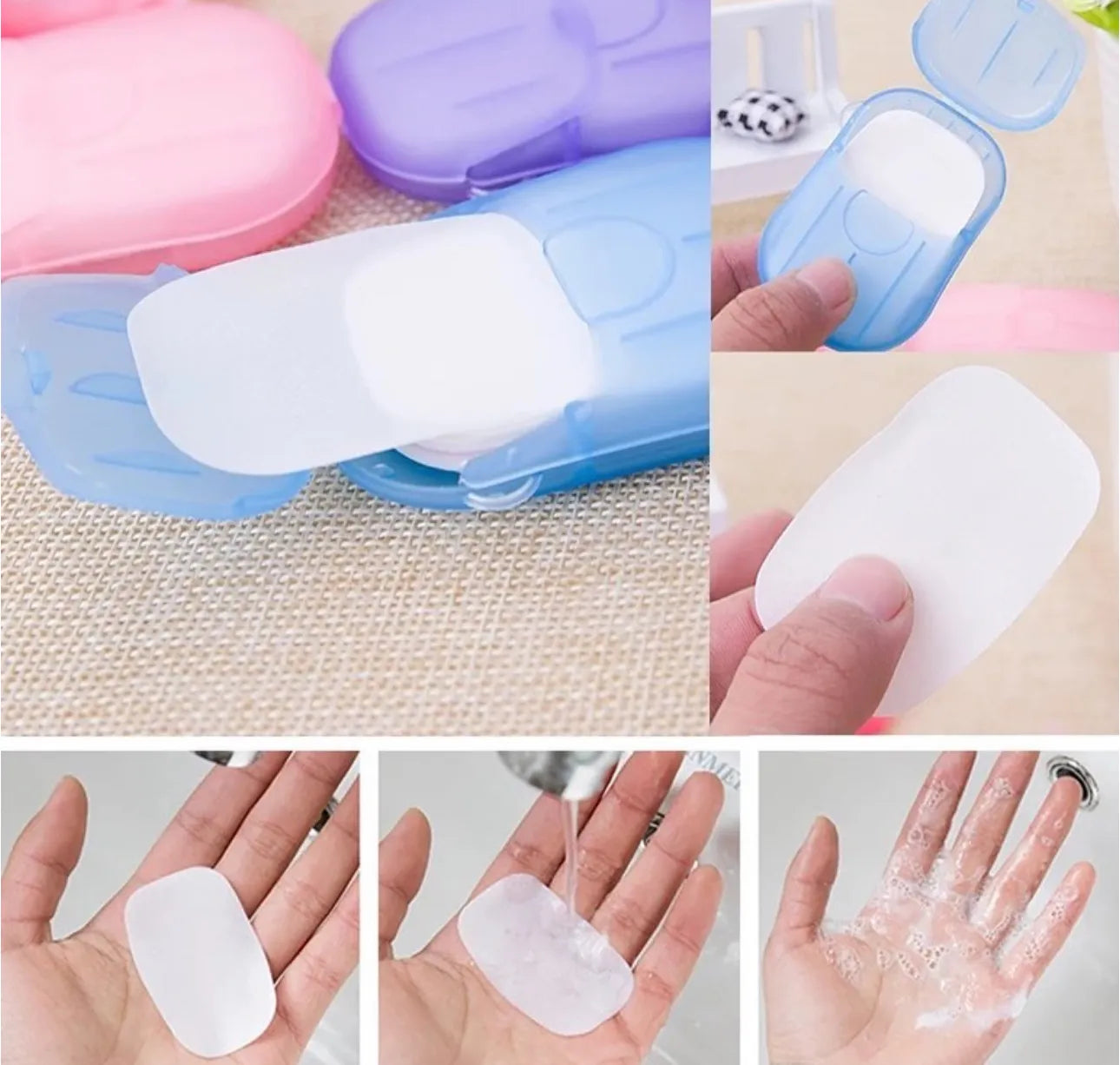 Lot de 6 boites de savons en papiers