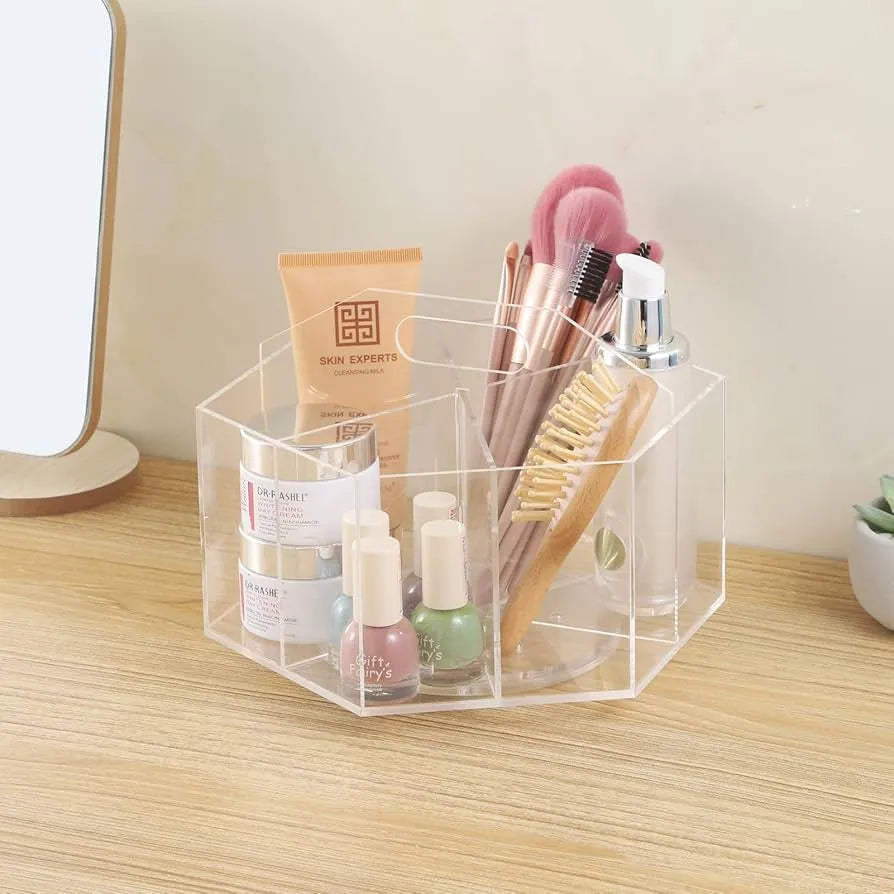 Boite de rangement rotative en plexiglass