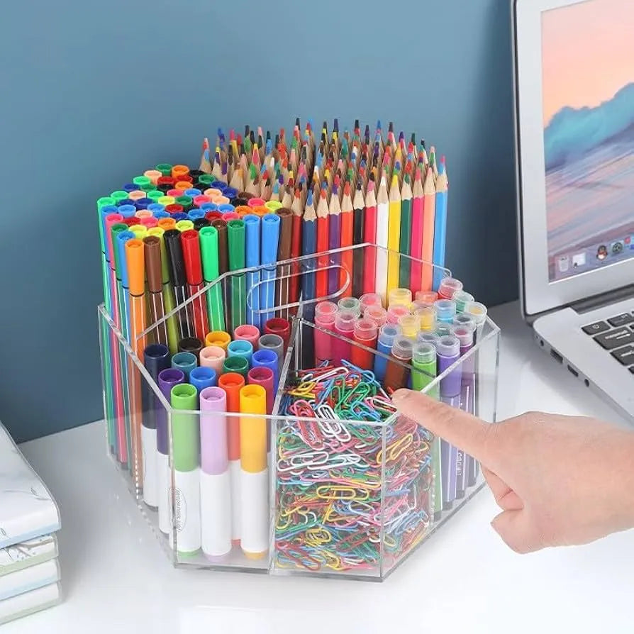 Boite de rangement rotative en plexiglass