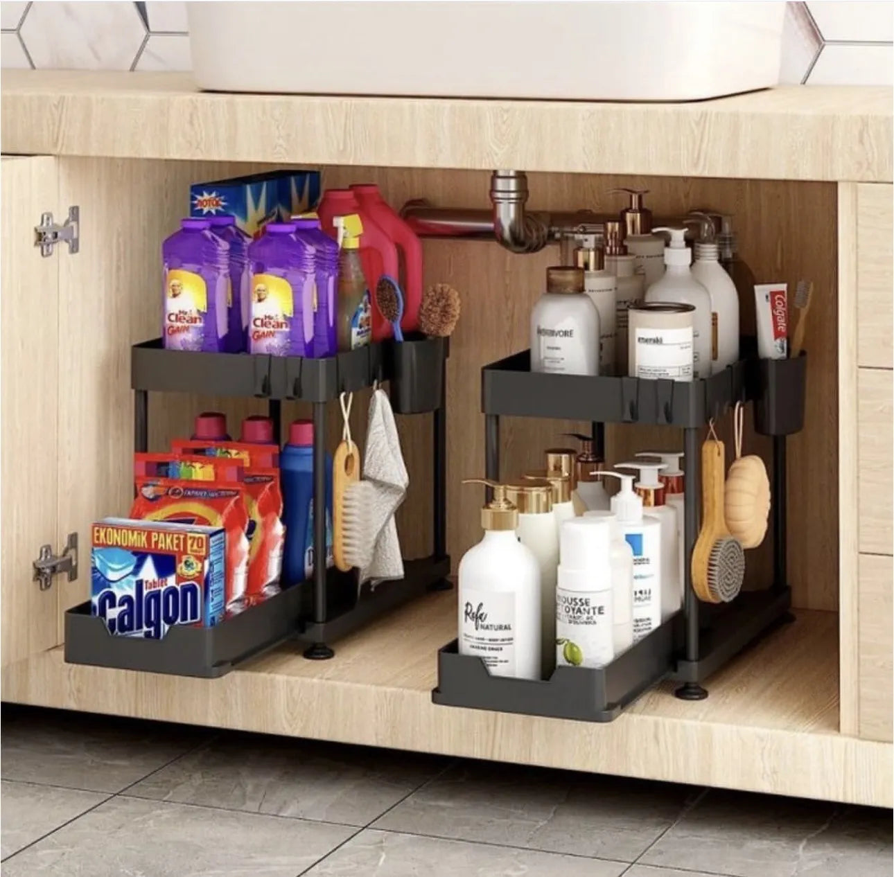 Tiroir 2 niveaux coulissant