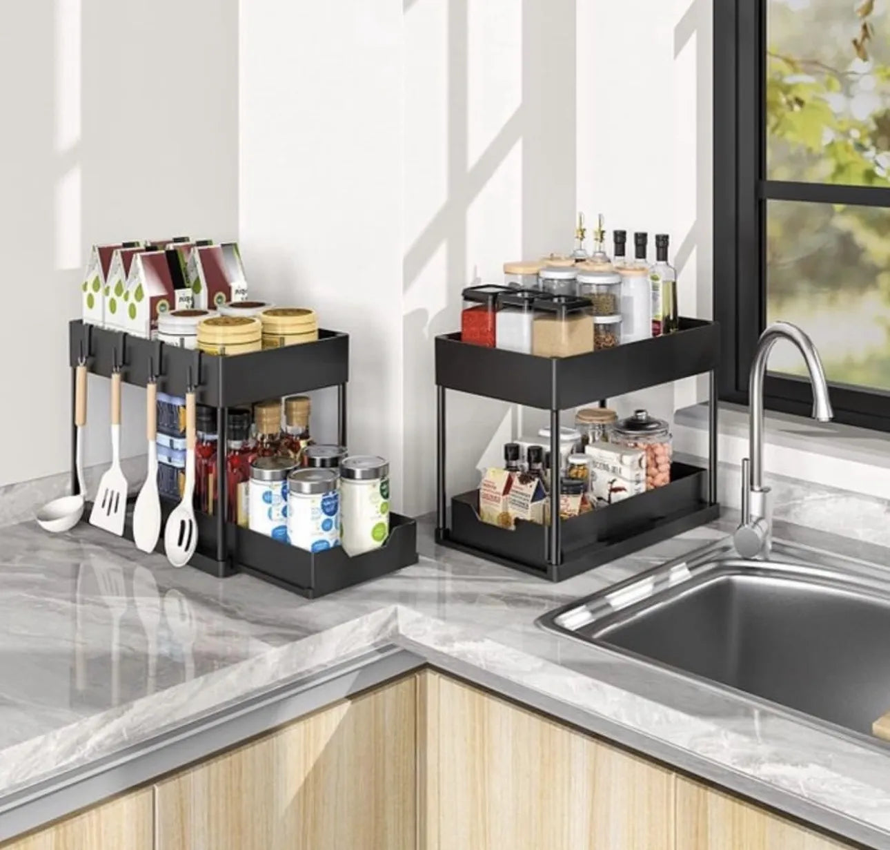 Tiroir 2 niveaux coulissant