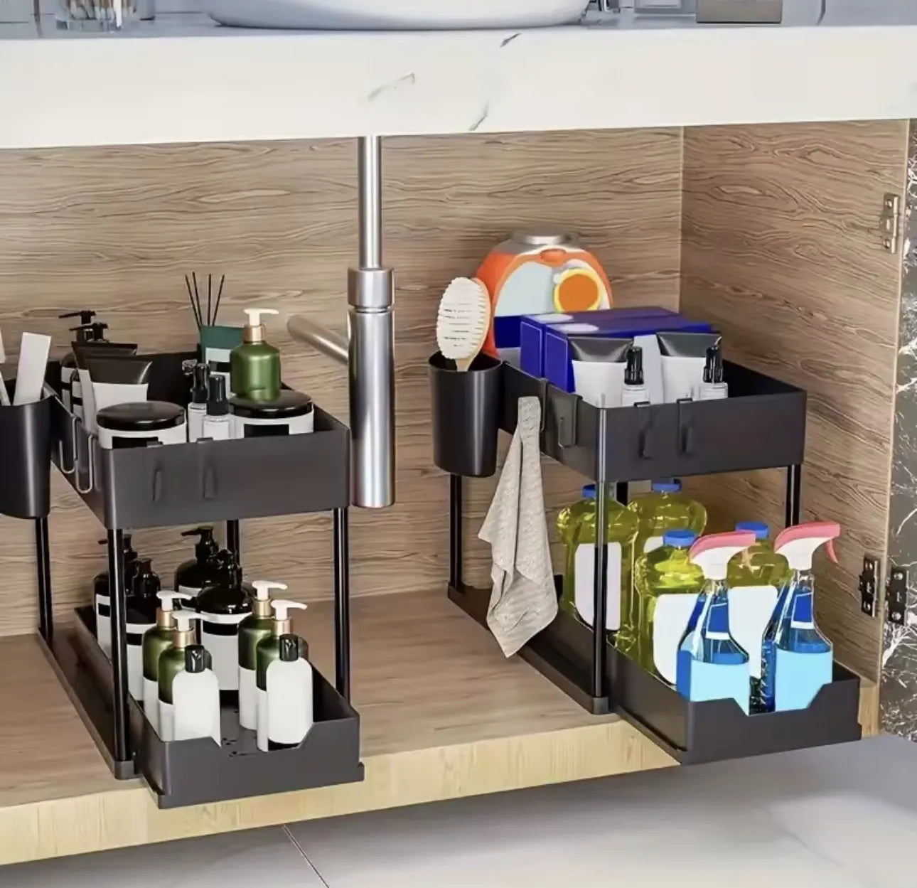 Tiroir 2 niveaux coulissant