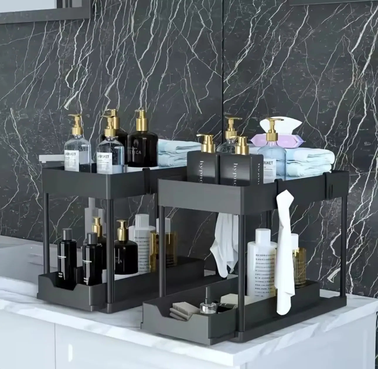 Tiroir 2 niveaux coulissant