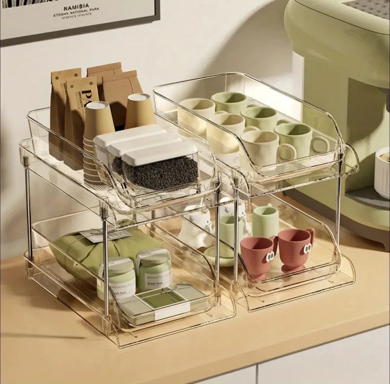 Support de rangement en plexiglass