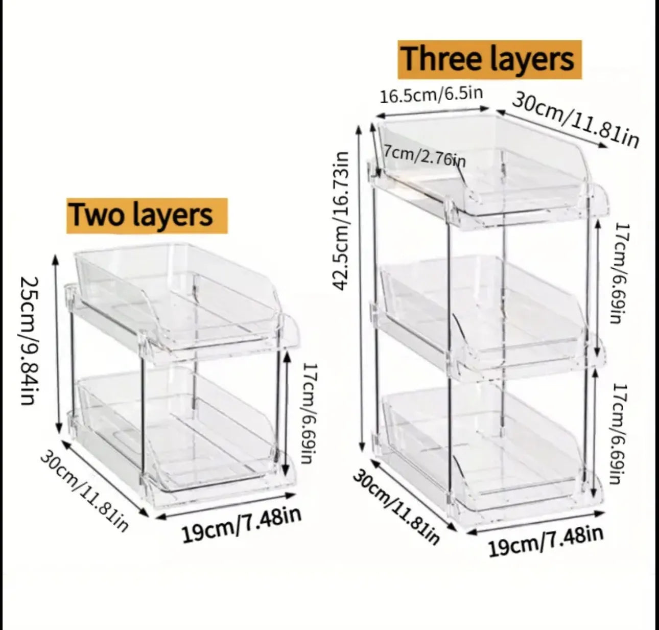 Support de rangement en plexiglass