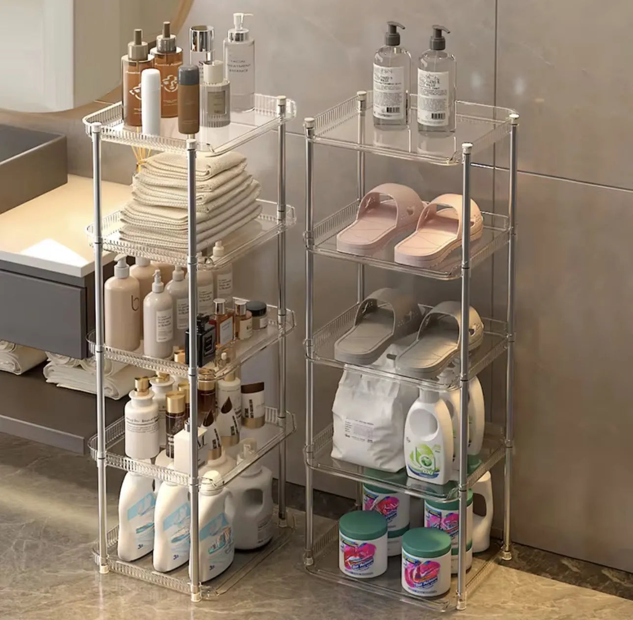 Etagère 5 niveaux en plexiglass