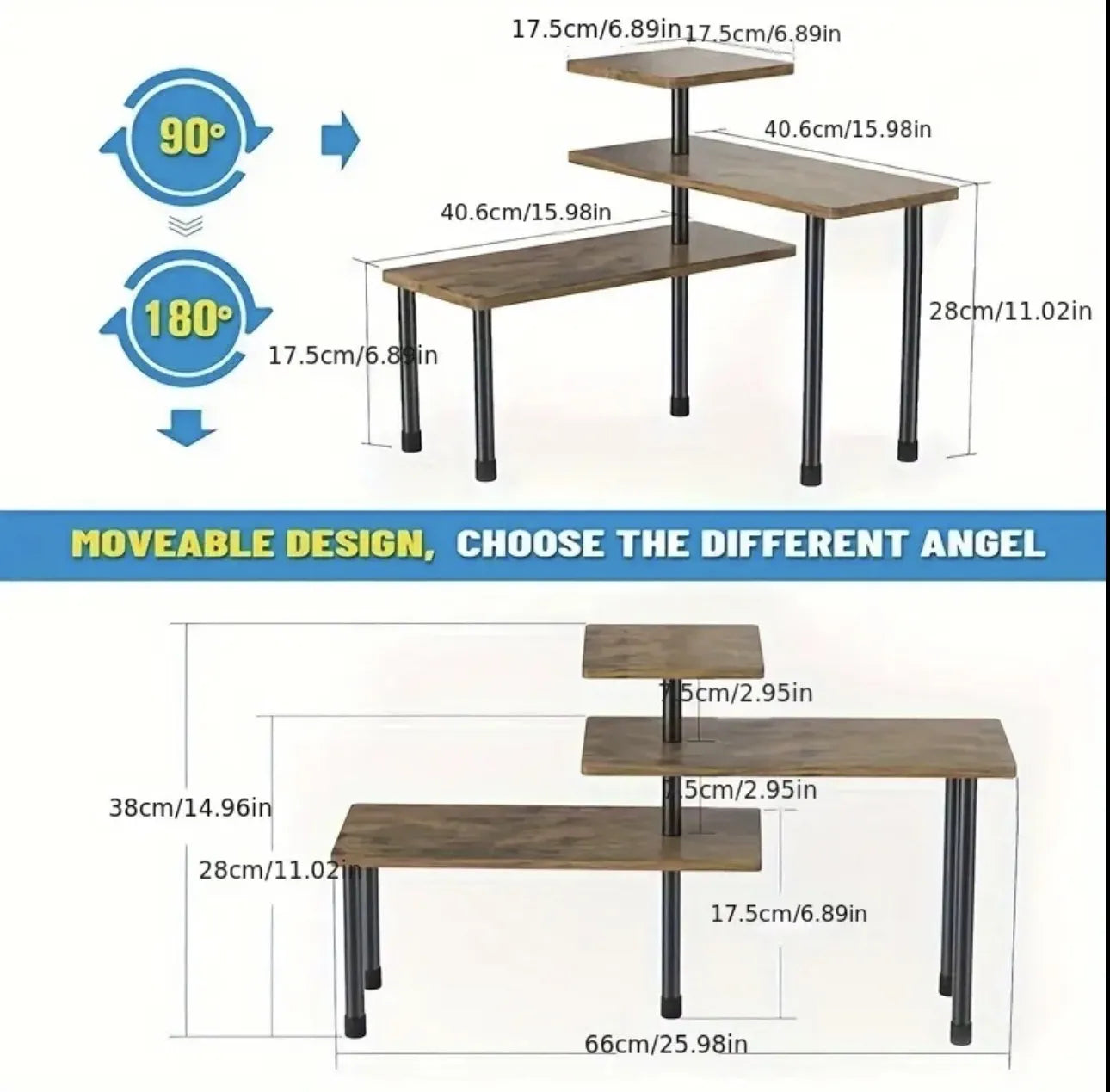 Etagere d'angle 3 niveaux