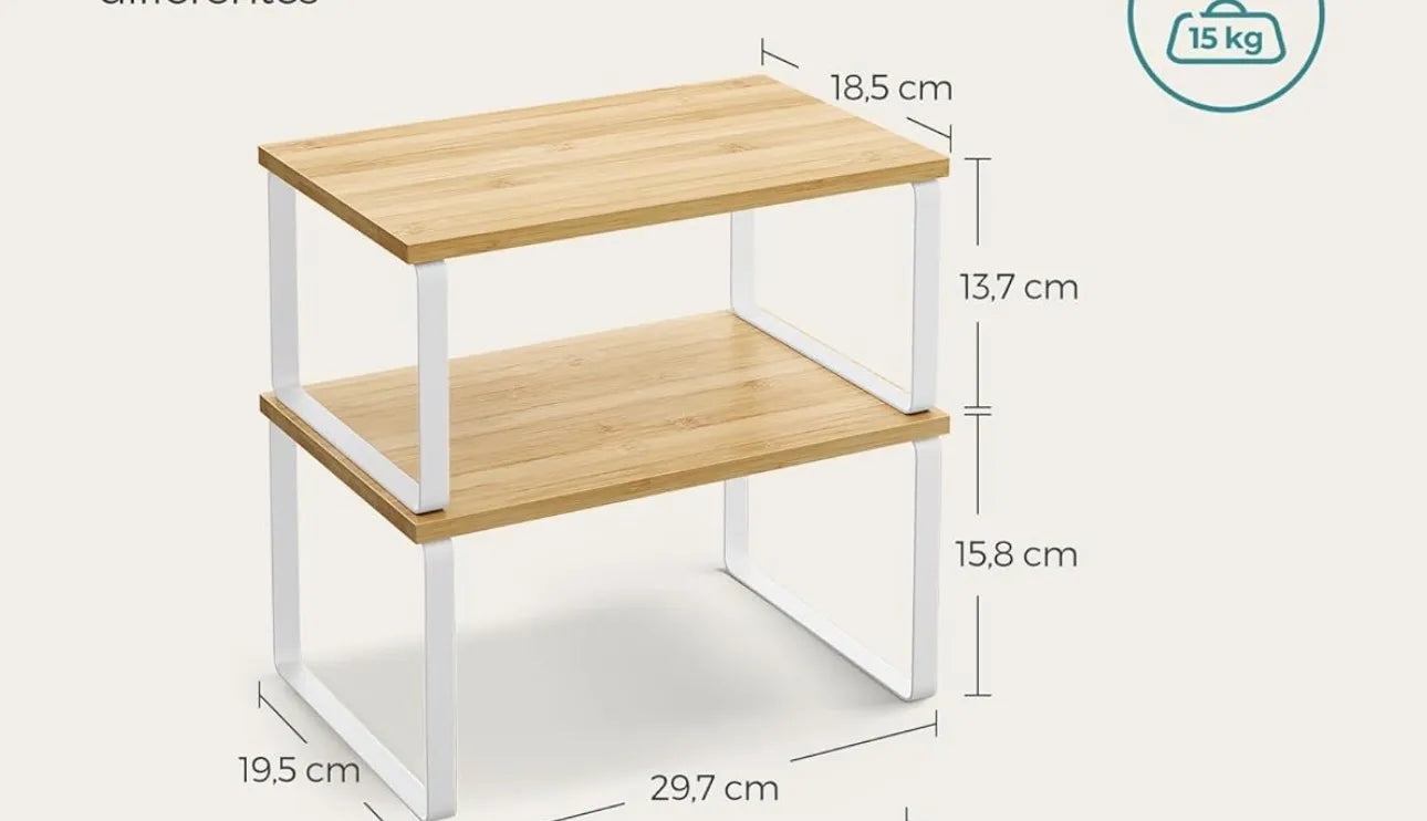 Lot de 2 étagères de rangement