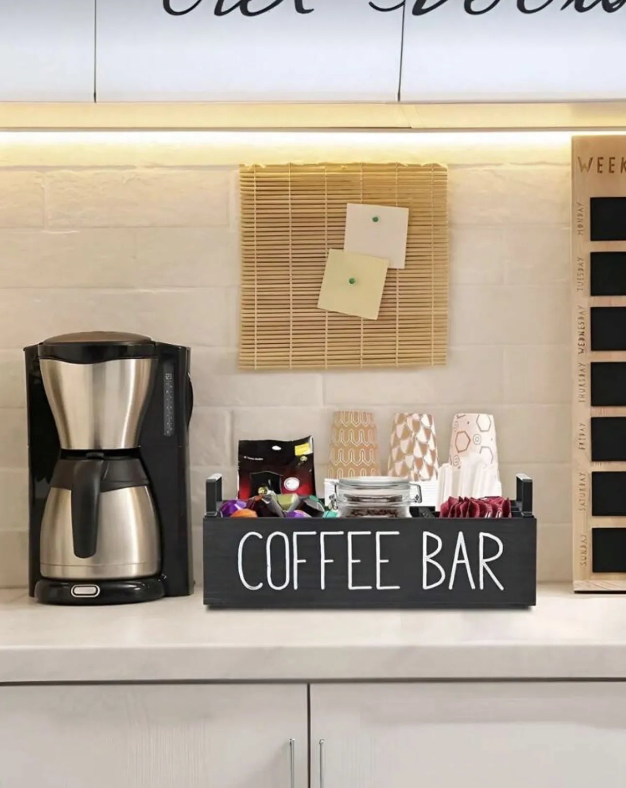 Boite de rangement café en bois