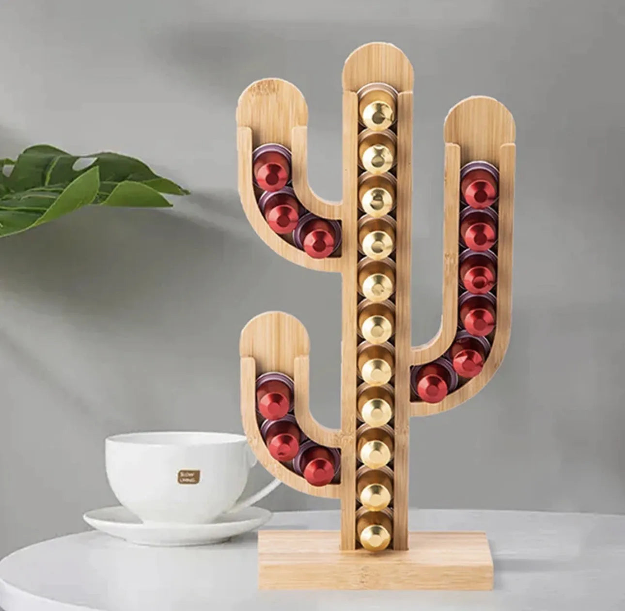 Support de capsules en bois