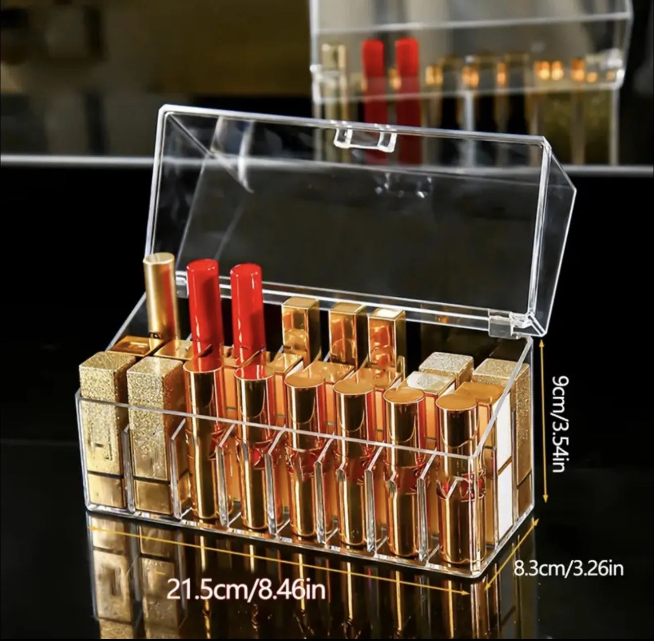 Boîte de rangement rouges à lèvres