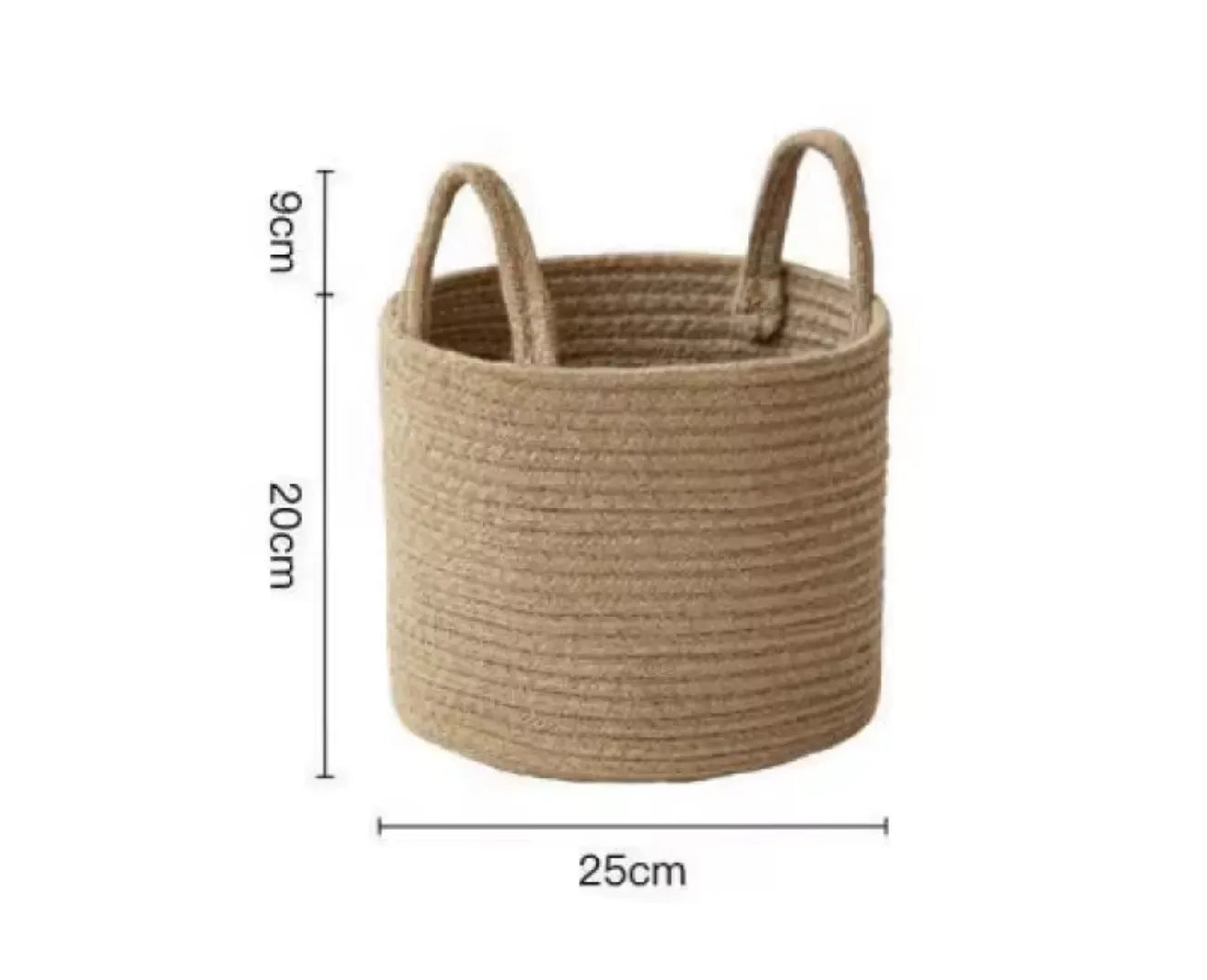 Lot de 3 paniers en jute