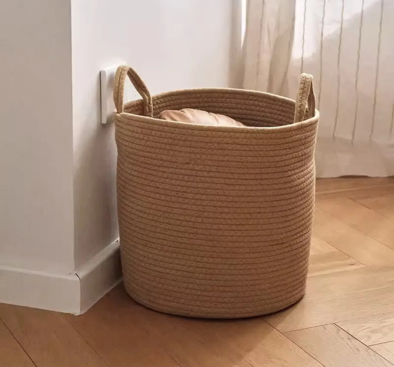 Lot de 3 paniers en jute