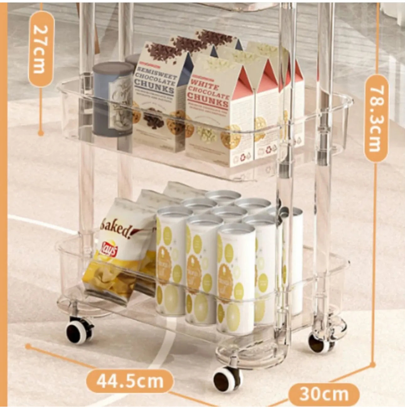 Chariot en plexiglass