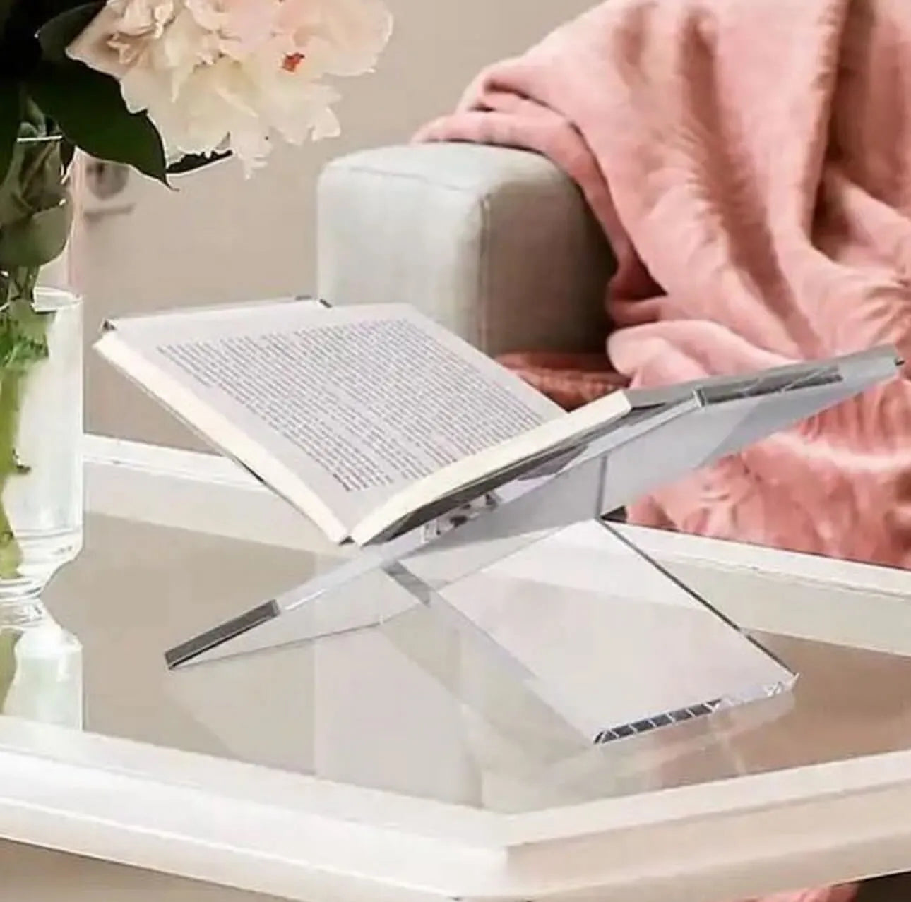 Support livre en plexiglass