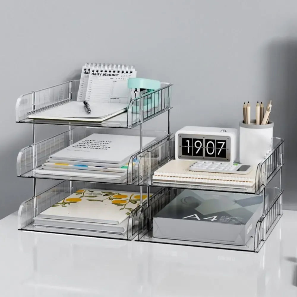 Organisateur de bureau en plexiglass 3 niveaux