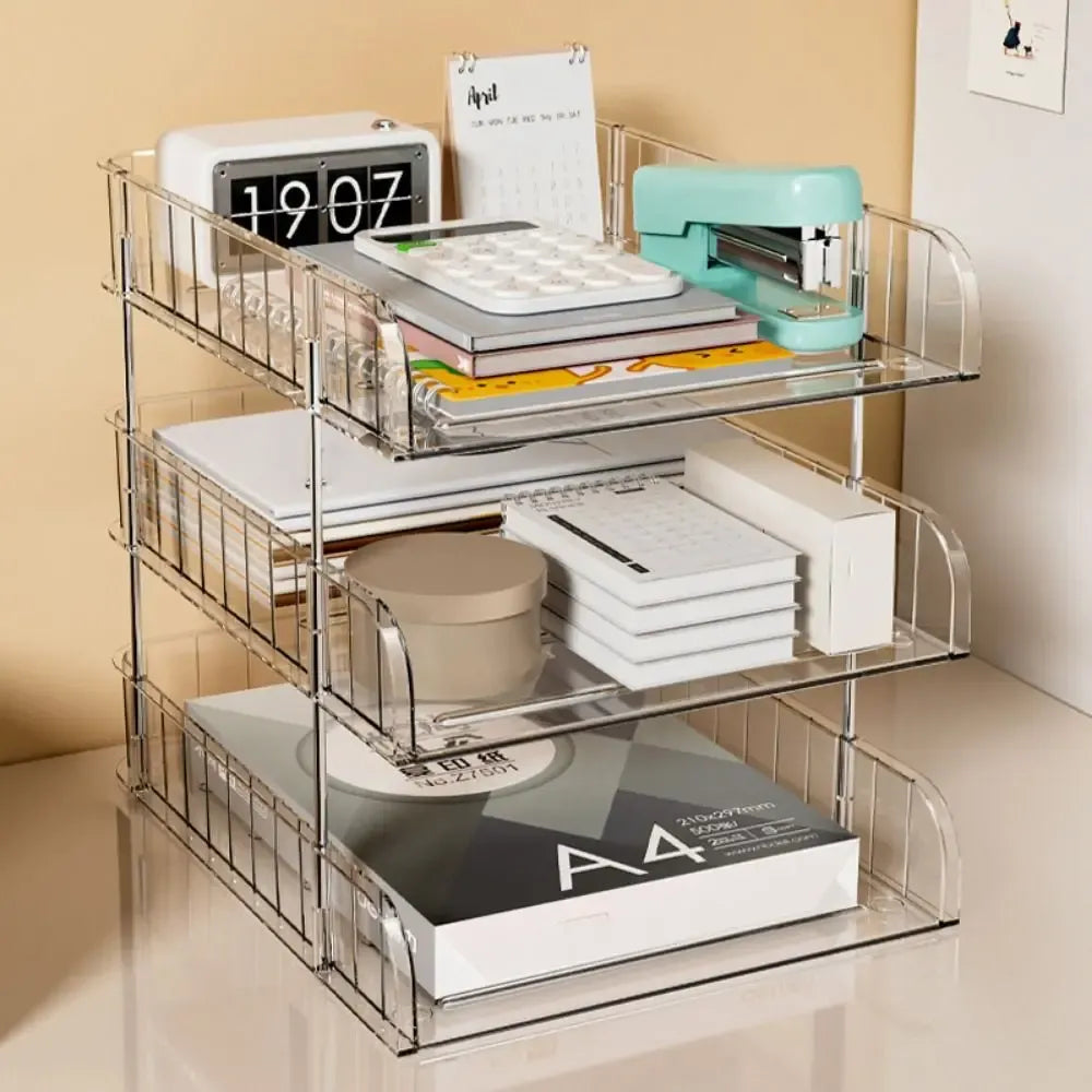 Organisateur de bureau en plexiglass 3 niveaux