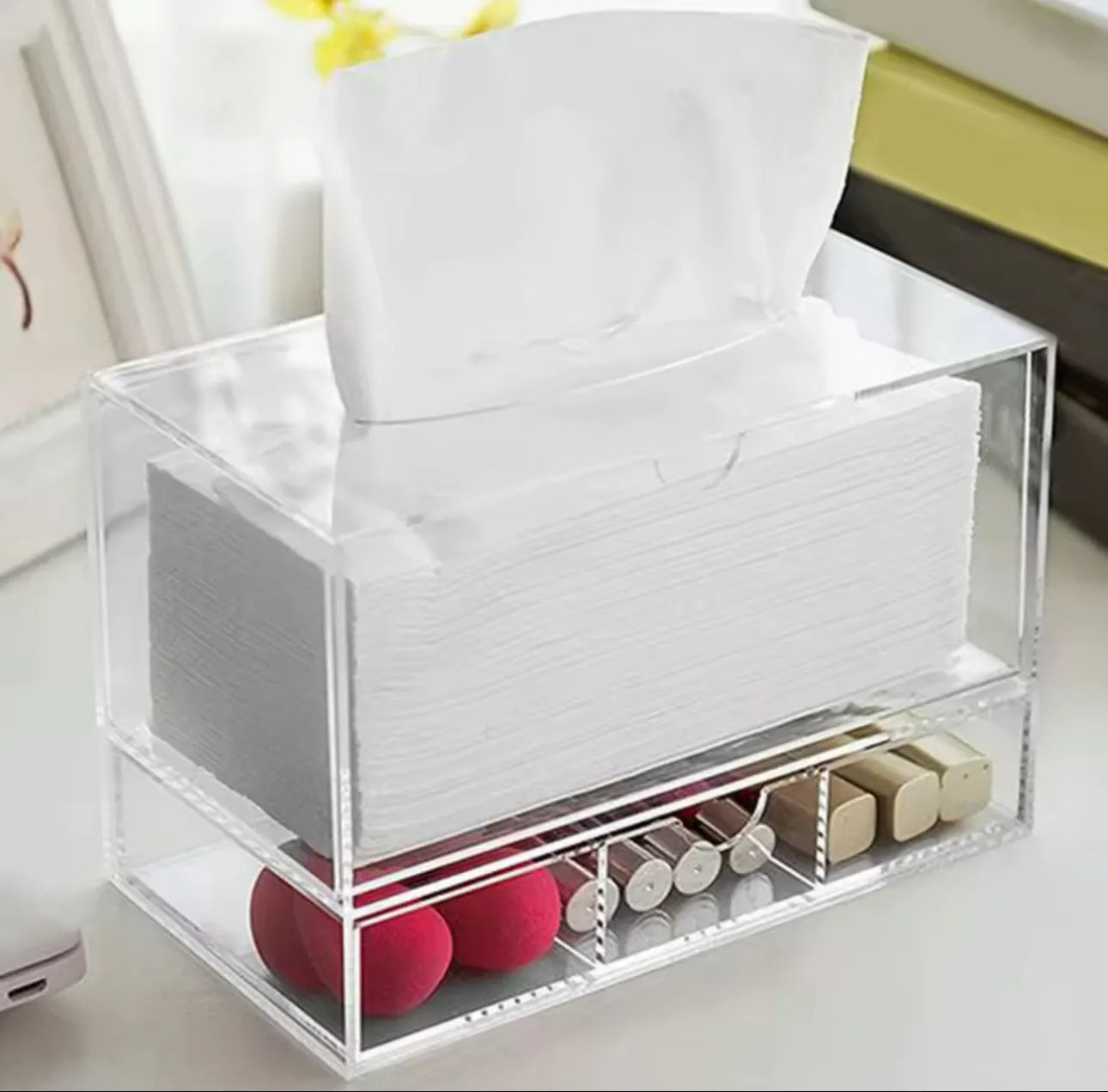 Boîte de rangement en plexiglass