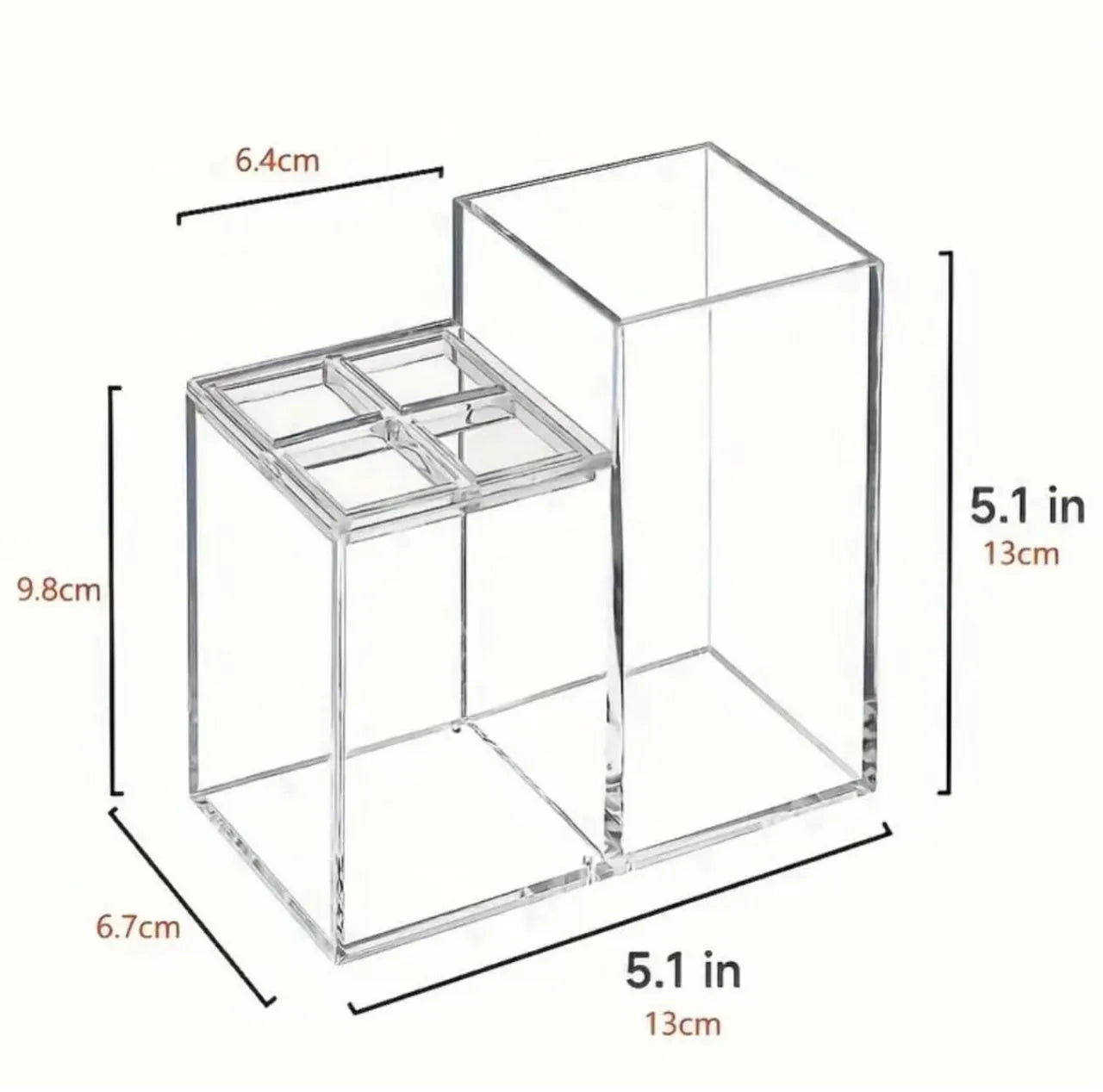 Support transparent dentifrice & accessoires