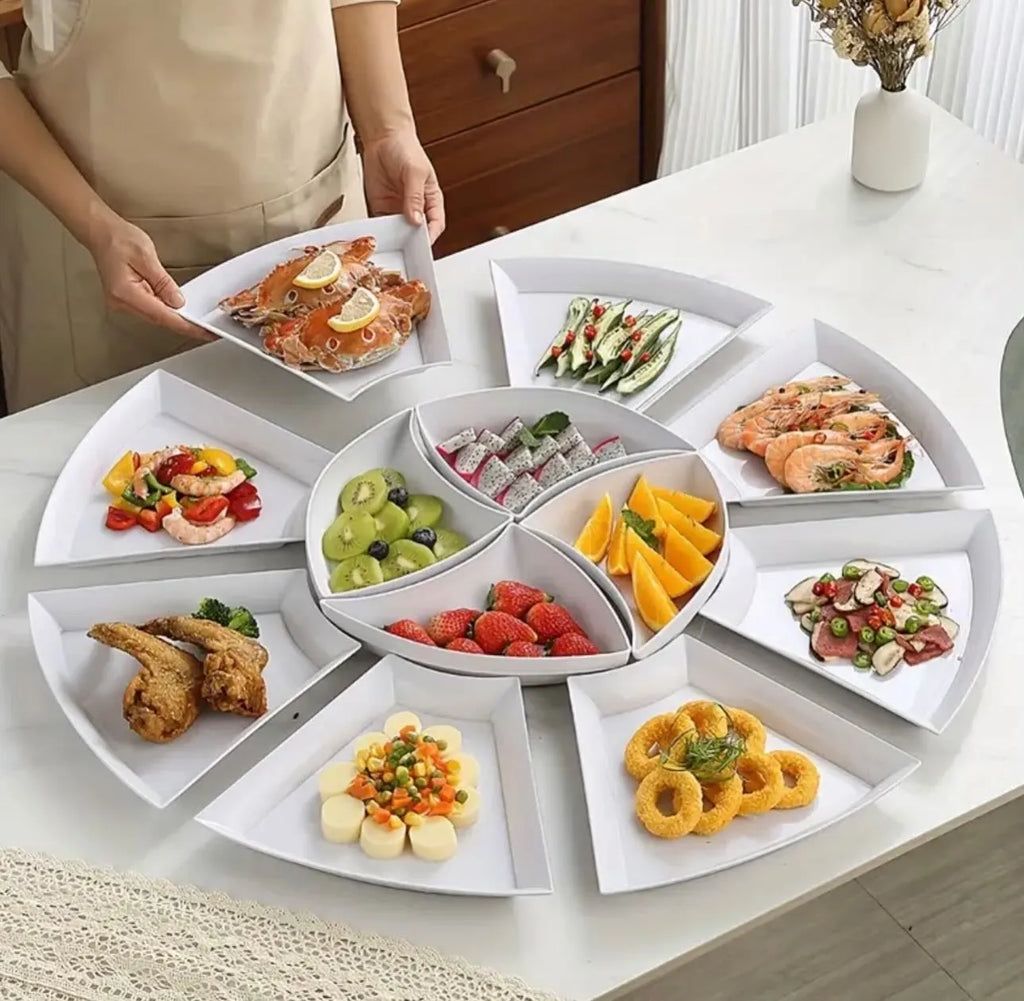 Lot de 12 assiettes en mélamine