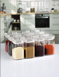 Lot de 10 bocaux d'épices en plexiglass