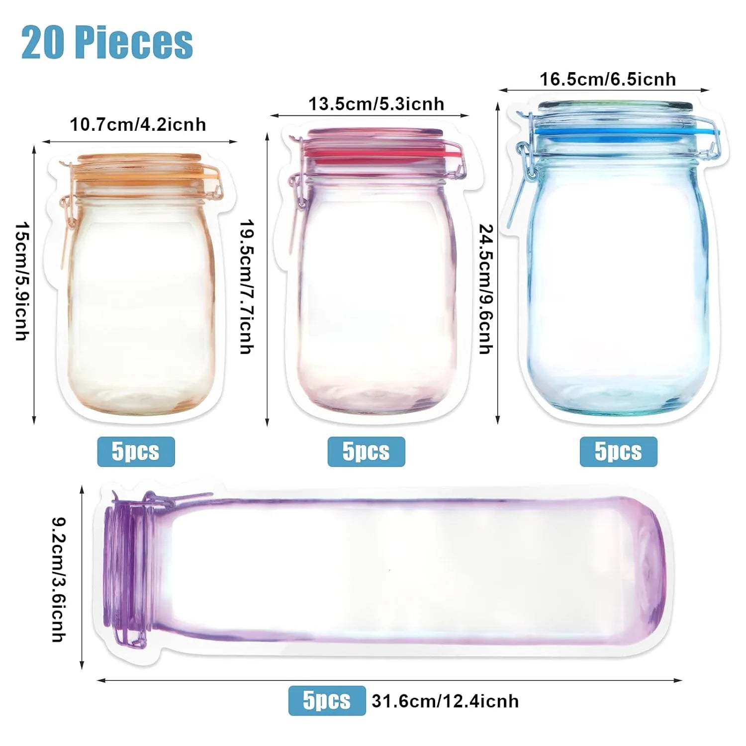 Lot de 20 sacs de conservations