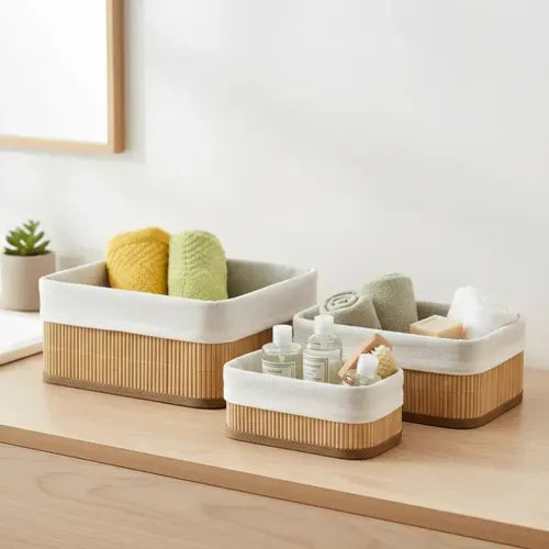 Lot de 3 paniers de rangement