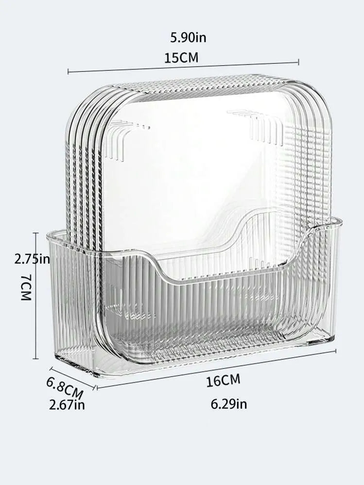 Lot de 6 assiettes en plexiglass + support