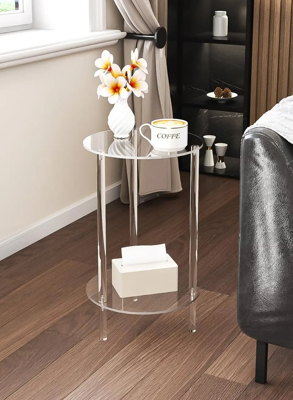Table d'appoint en plexiglass