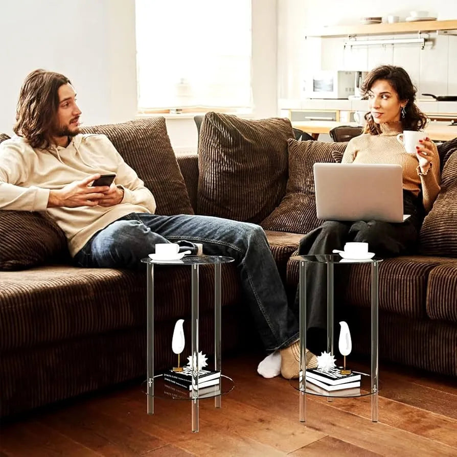 Table d'appoint en plexiglass