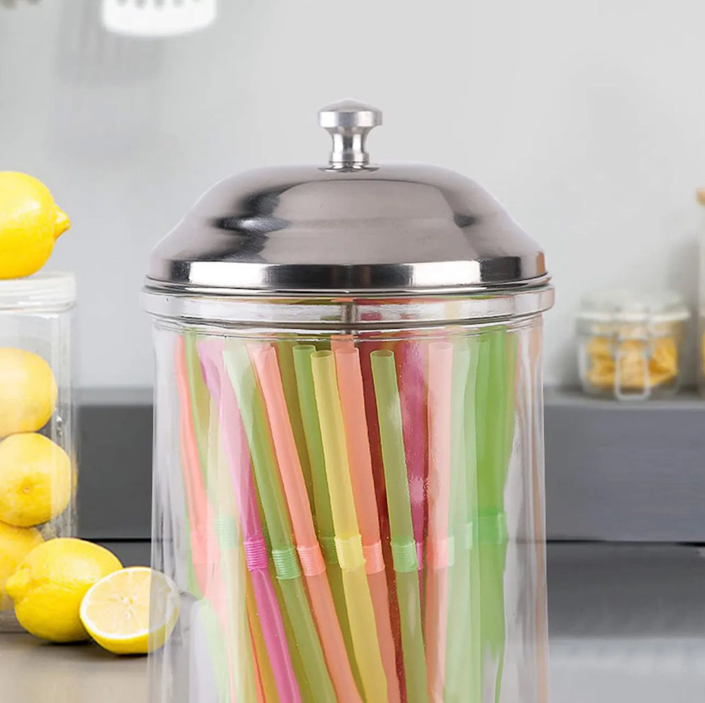 Distributeur de pailles en verre