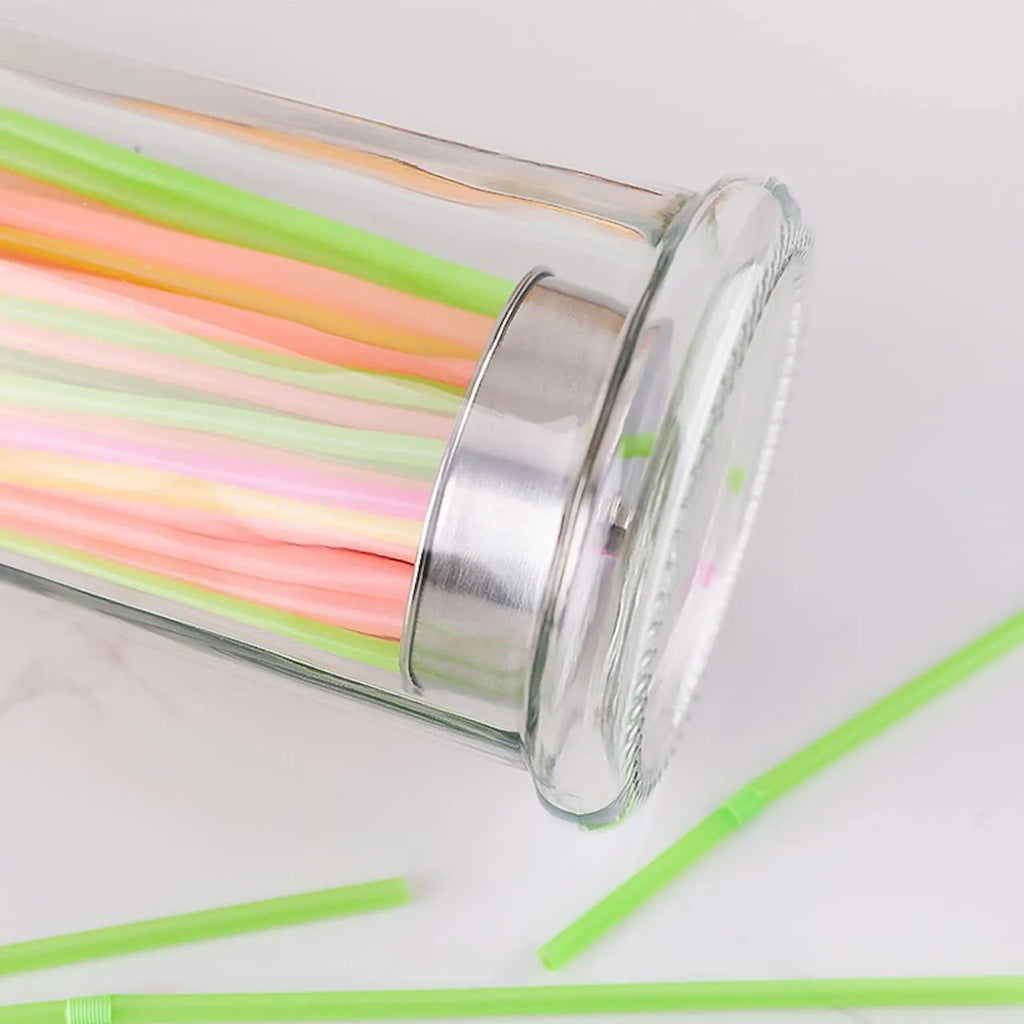 Distributeur de pailles en verre