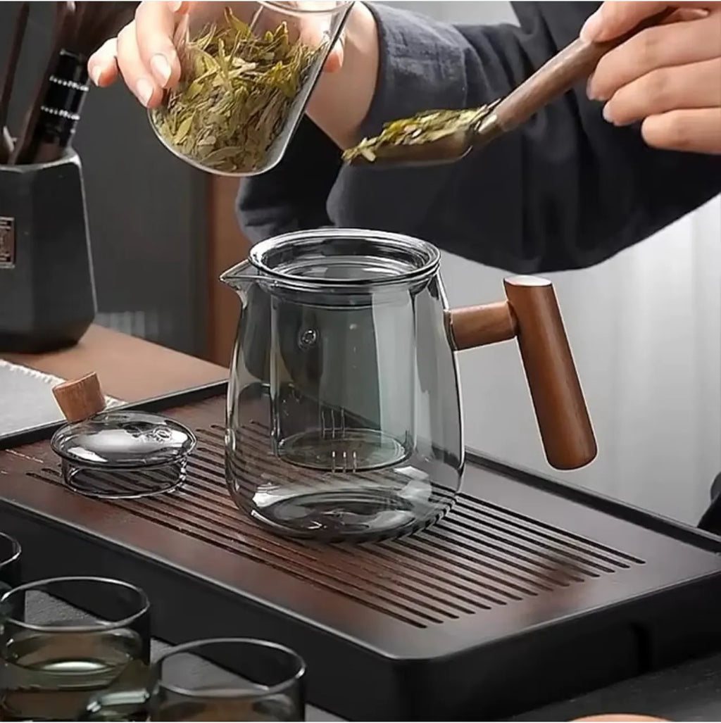 Set théière + 4 tasses en verre