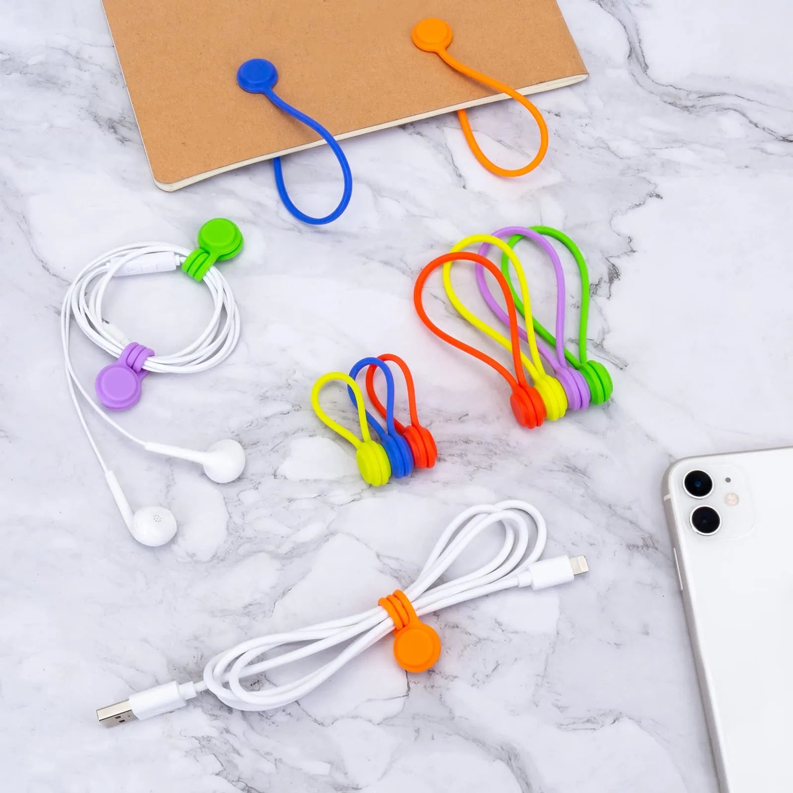 Lot de 2 attaches câbles magnétiques