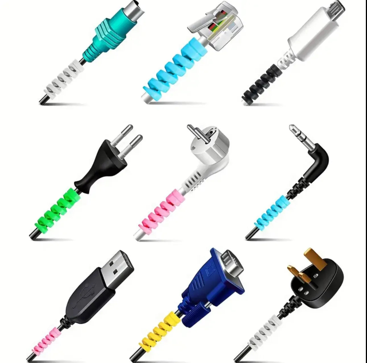 Lot de 4 protèges câbles