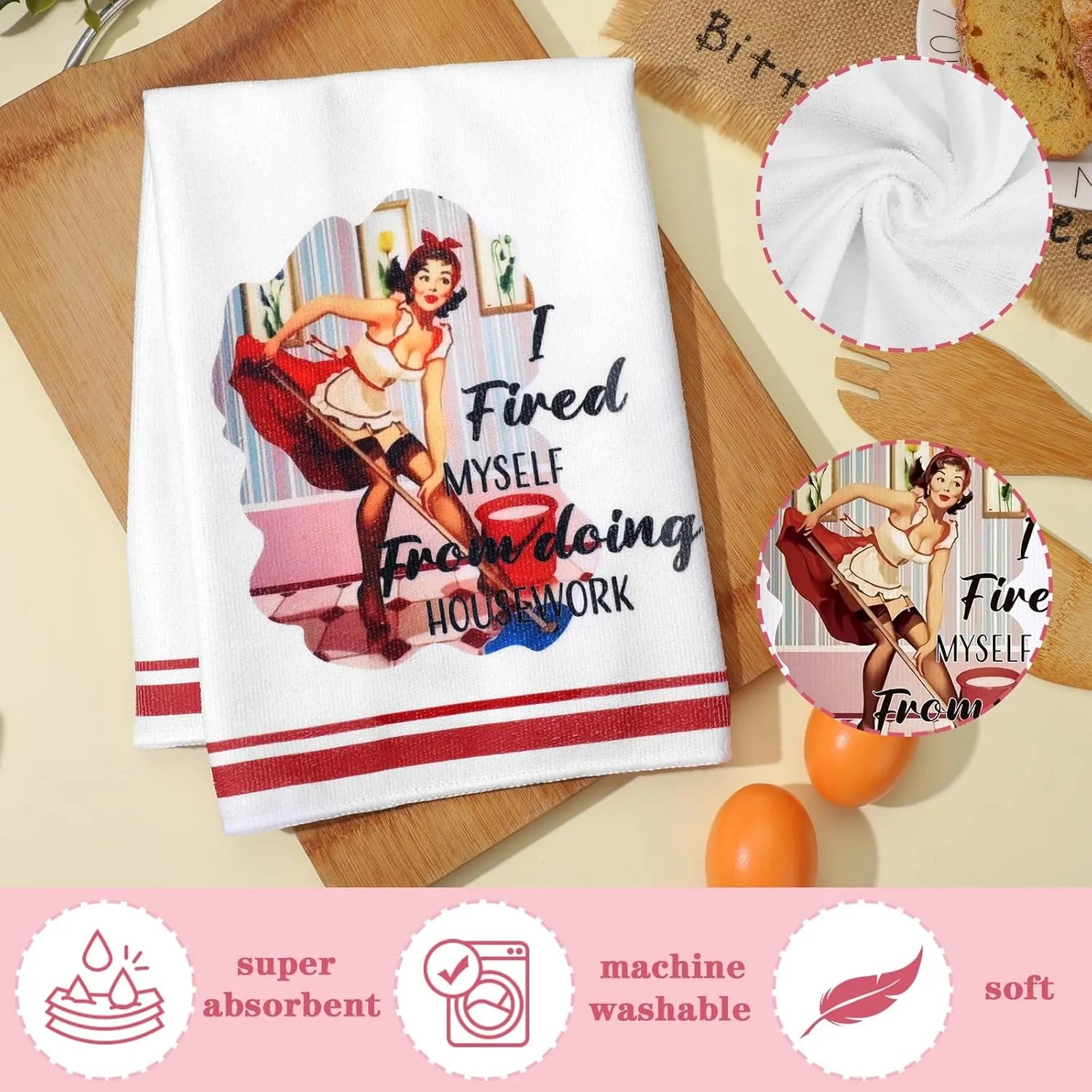 Lot de 4 serviettes de cuisine