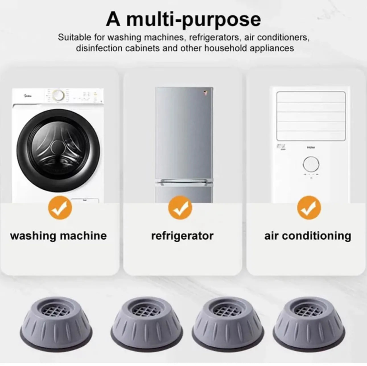 Lot de 4 supports anti vibrations