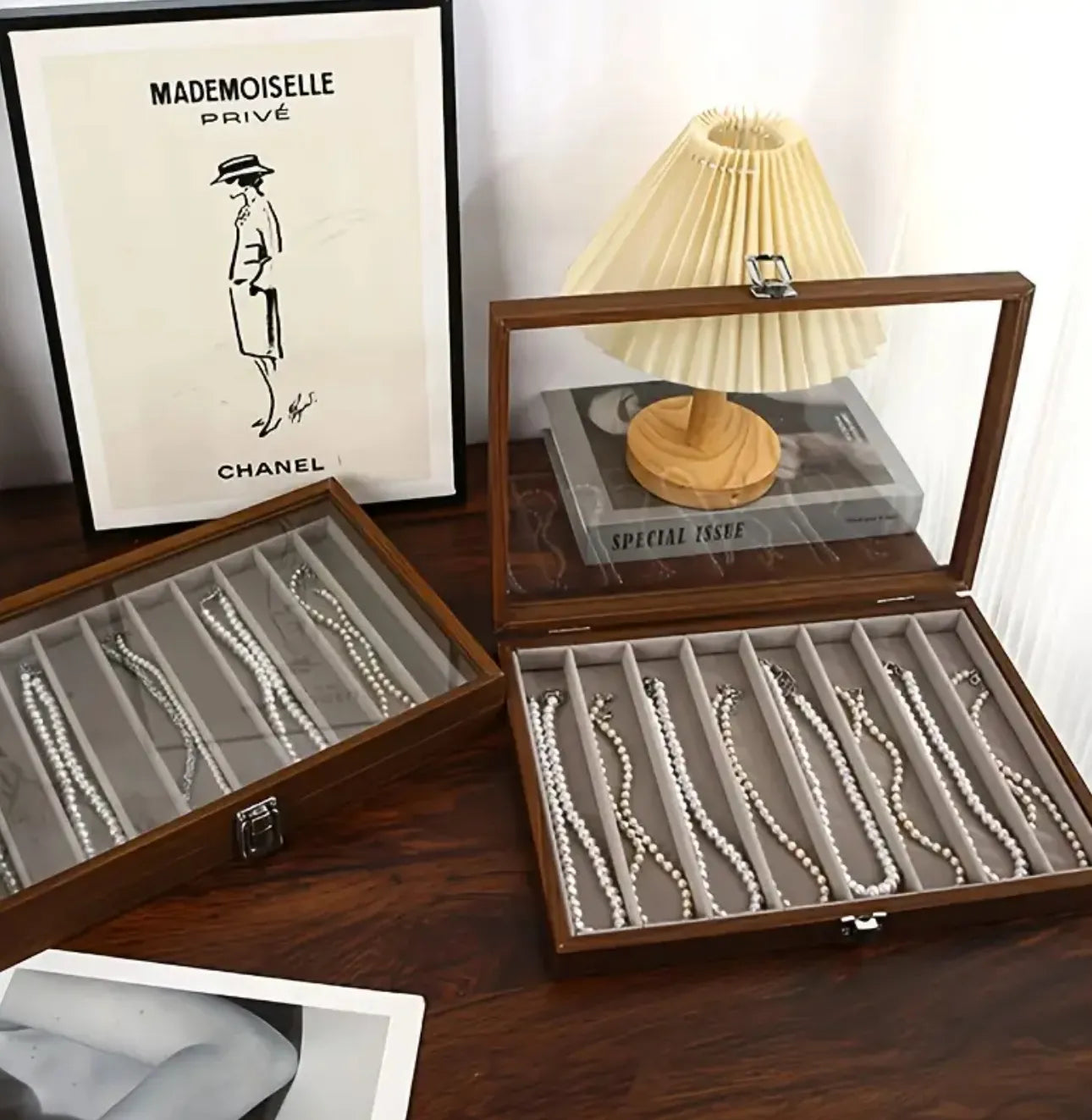 Boîte à bijoux en bois