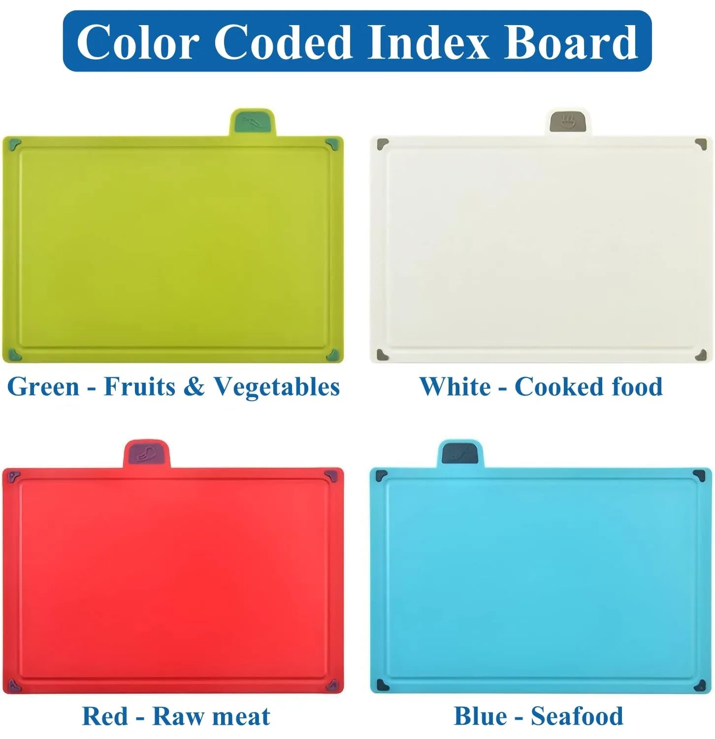 Set de 4 planches à découper + support