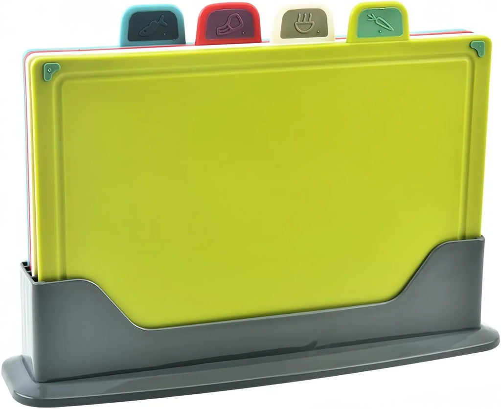 Set de 4 planches à découper + support