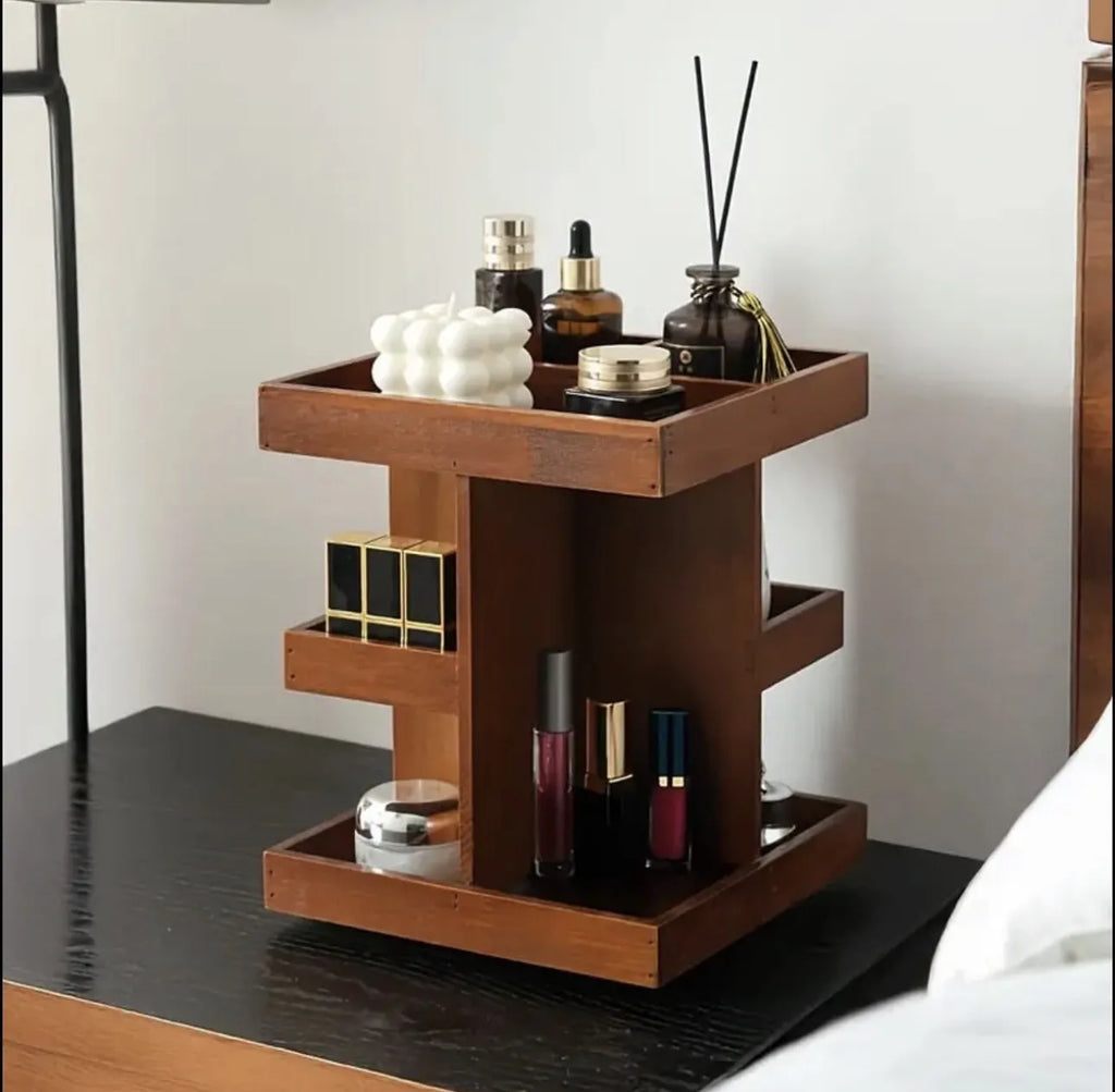 Présentoir rotatif en bois