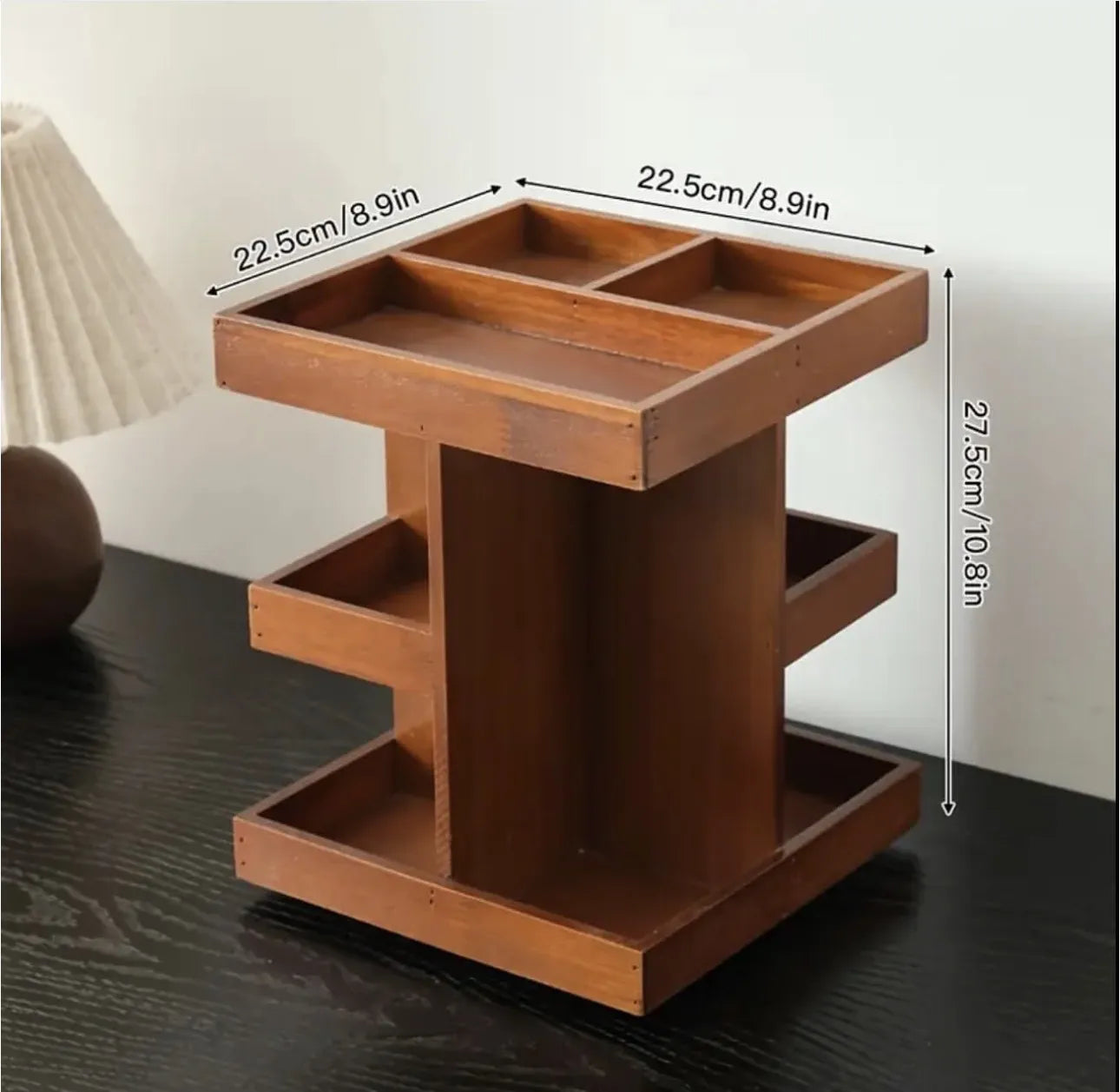 Présentoir rotatif en bois