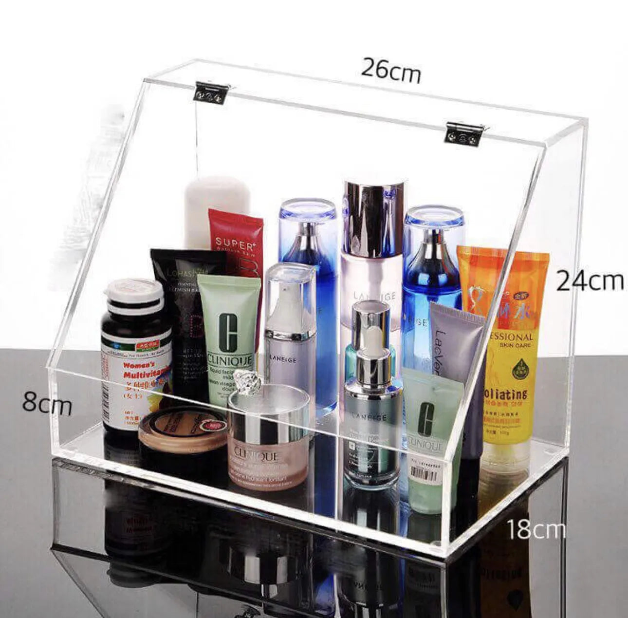 Boite de rangement en plexiglass