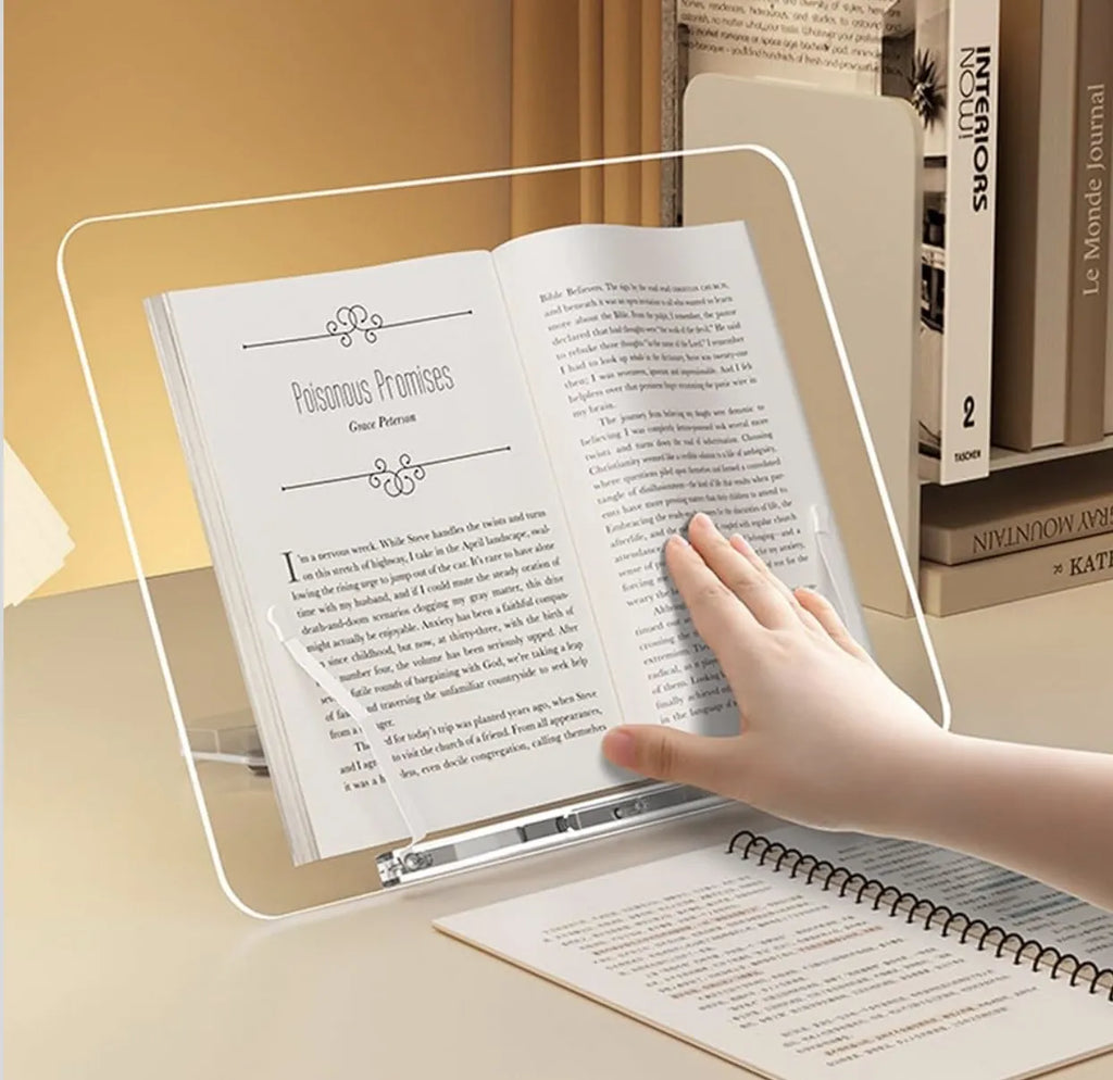 Support de lecture en plexiglass