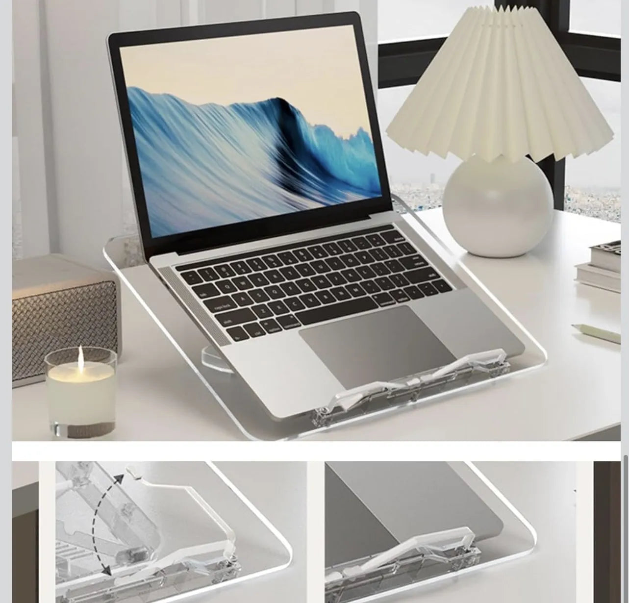 Support de lecture en plexiglass