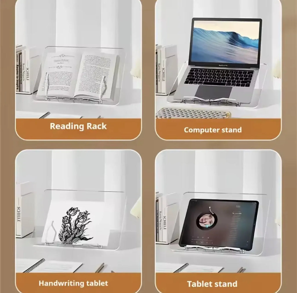 Support de lecture en plexiglass