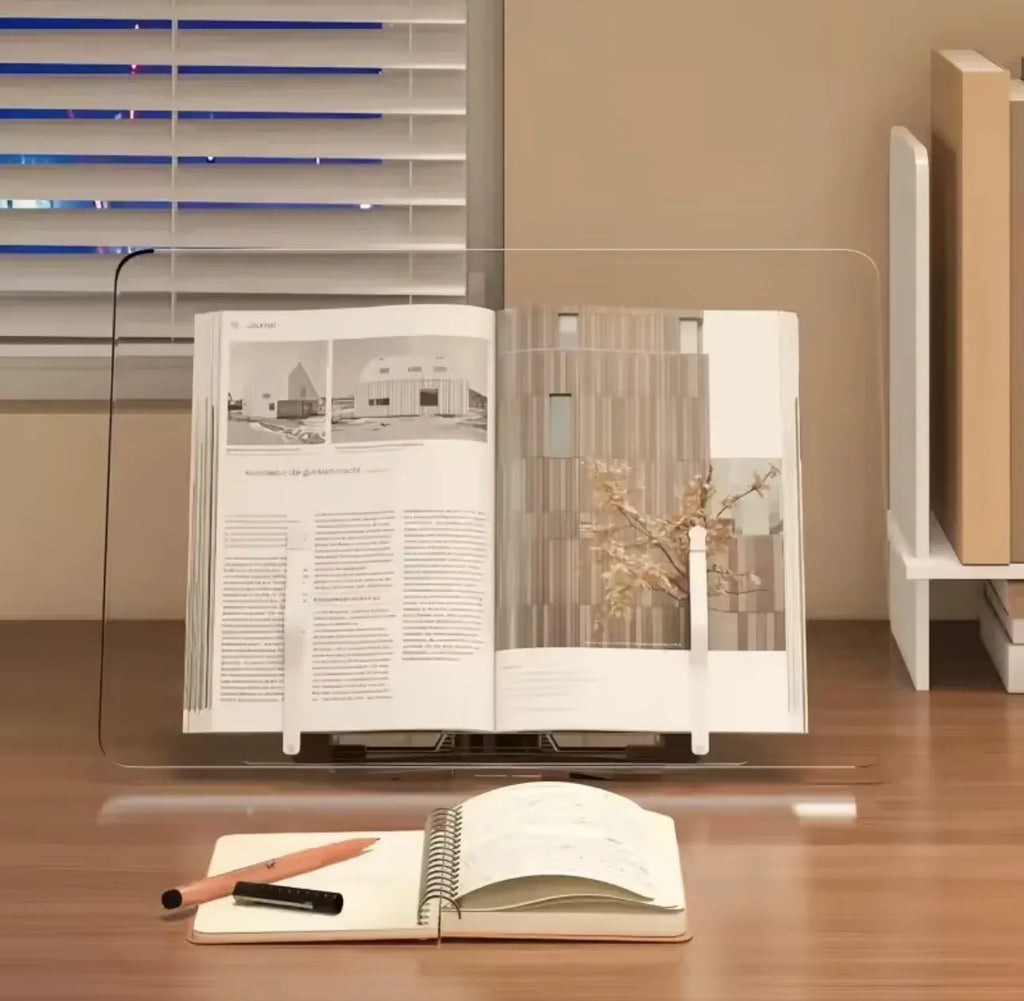 Support de lecture en plexiglass
