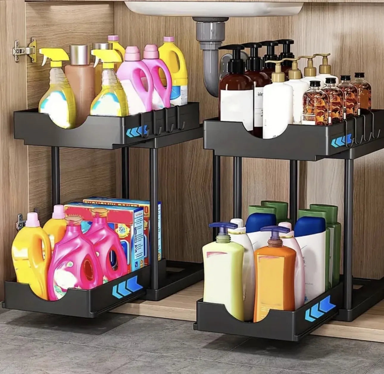 Tiroir 2 niveaux coulissant